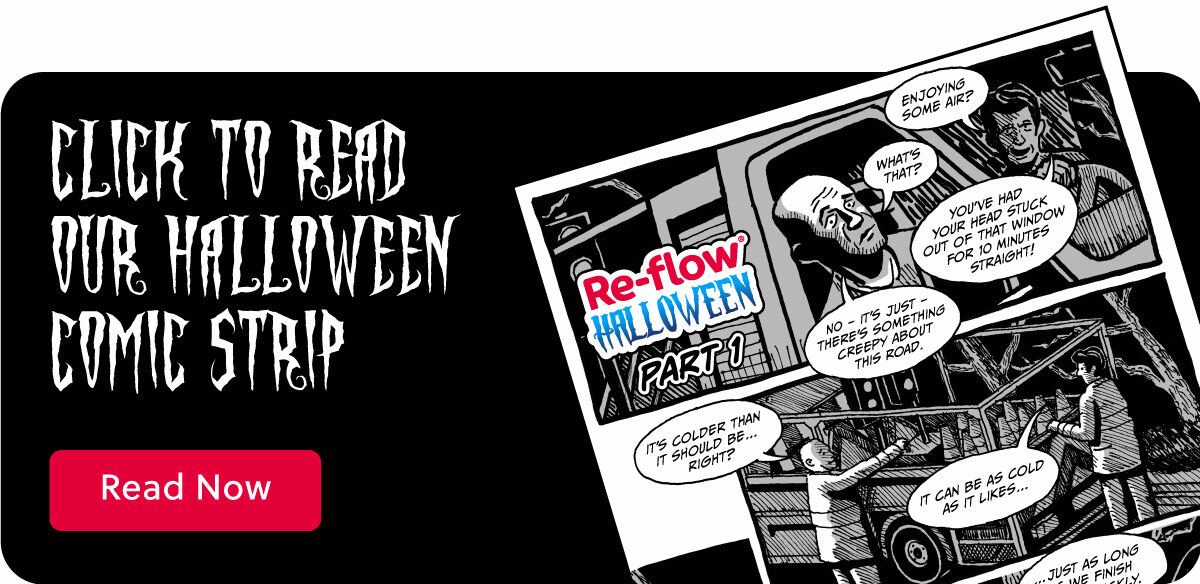 Halloween Comic Strip Landing Page Ad