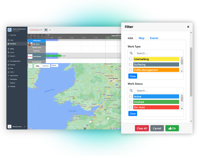 Features Events and Tasks List and Map Views