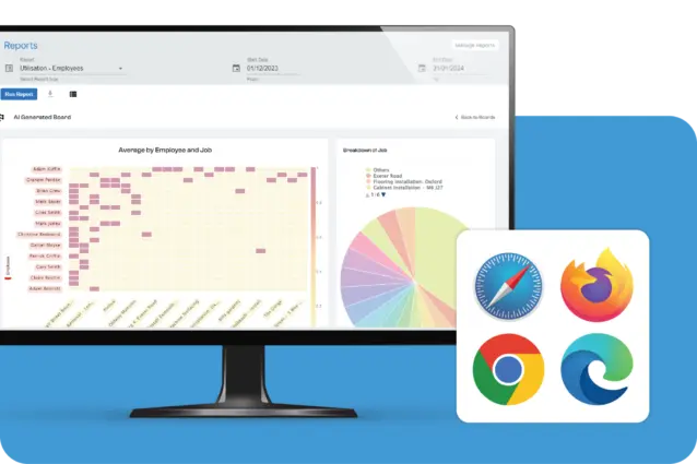 FMS webpage Dashboard
