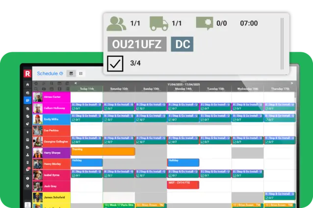FMS webpage Scheduling